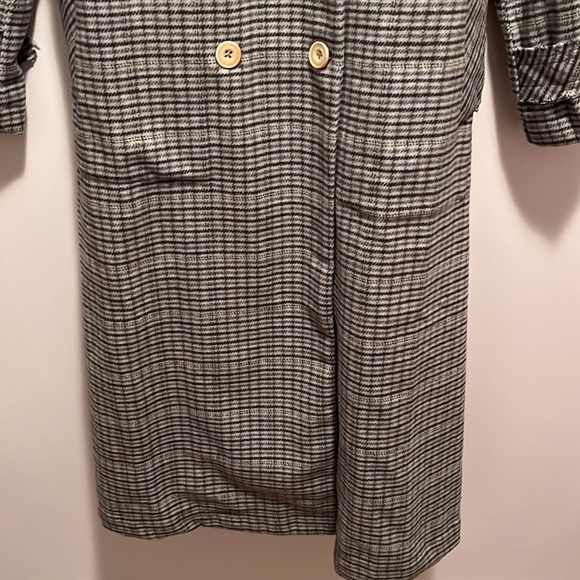 Free People Plaid Wool Trench Coat NWT Small - Picture 8 of 17